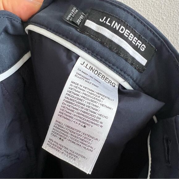 J. Lindeberg JL Regular Fit M Elliot Golf Pants Dark Blue W36 L32 - Picture 8 of 8